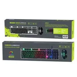 Front and back of a Speedex KM930 Combo Keyboard/Mouse with Multiple Color LED Backlighting. islagrande.com