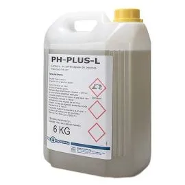 PH increaser with coagulant properties for swimming pool PH-Plus L in 6kg jugs. islagrande.com