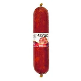 500g Tipo Vela Sausage with intense red color and fresh texture. islagrande.com
