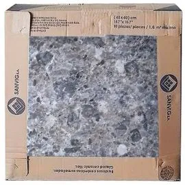 Green and Yellow Granite-Look Ceramic Stoneware Floor Tile (400 × 400 × 8 mm), 1.6 m² per box. Islagrande.com