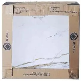 Marble‑effect Beta Yellow floor tile, ceramic stoneware (400 × 400 × 8 mm). islagrande.com