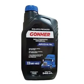 GONHER 15W-40 946ml oil, high-performance lubricant for engines, guarantees protection and durability. islagrande.com