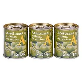 Anchovy Stuffed Olives ALIMERKA pack 3x120g