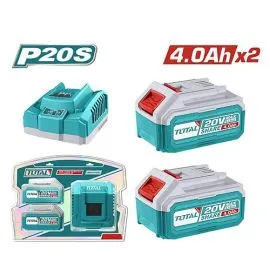 Charger Kit + 2 Lithium-ion Batteries P20S 4Ah