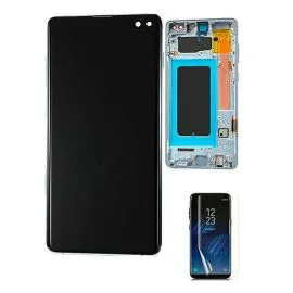 LCD screen with frame compatible with Samsung Galaxy S10 Plus. islagrande.com