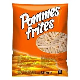Pre-fried Frozen Potatoes LVG AGRARFROST Straight Cut 9x9 mm 2.5kg