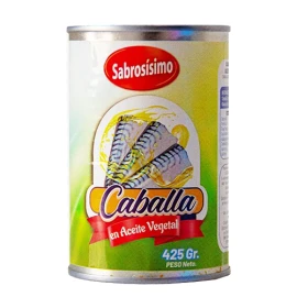Sabrosísimo Mackerel in vegetal oil 425g. Islagrande.com